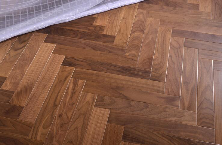 walnut wood herringbone