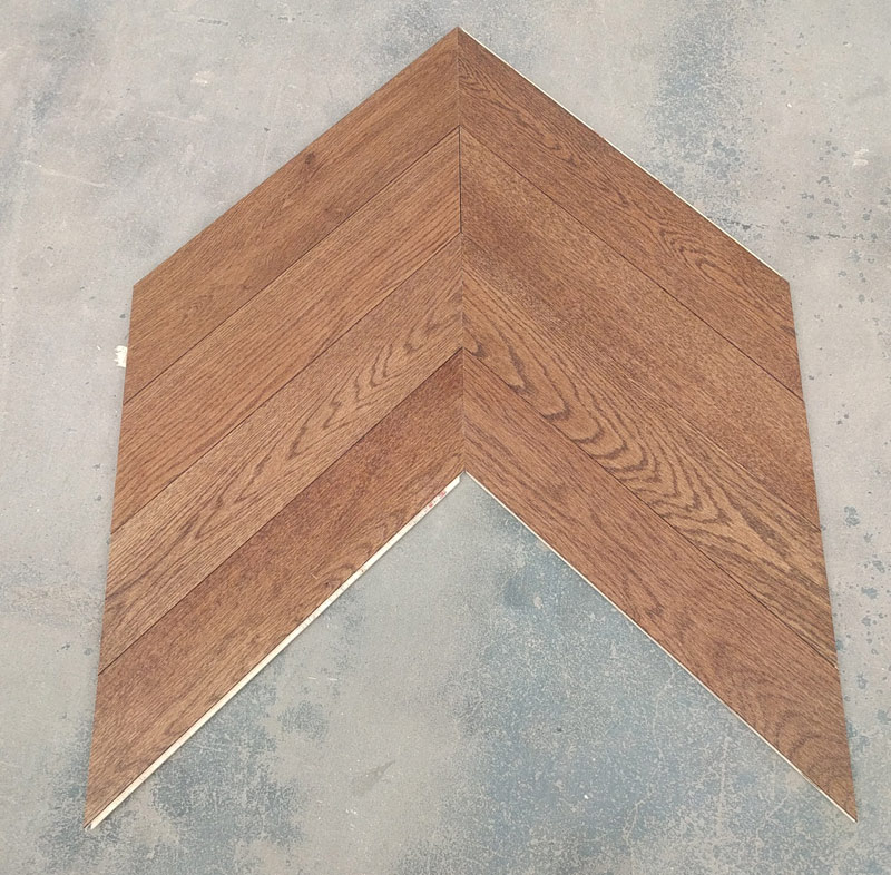 chevron in oak chocolate