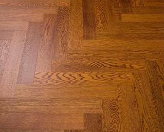 oak herringbone in teak color