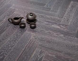 oak herringbone in dark grey color